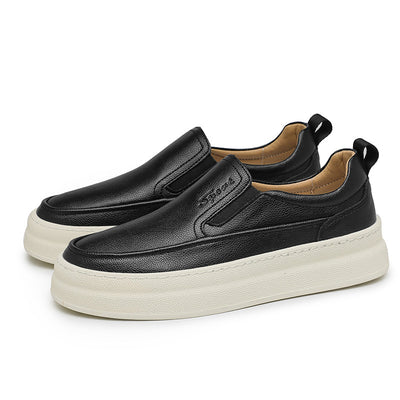 Zapatos Casuales de Cuero para Hombre con Plataforma y Diseño Slip-on - Image 3