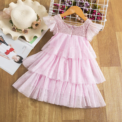 Vestido de Niña con Lentejuelas y Malla Brillante - Image 37