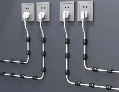 Organizador de Cables Silicona con Clips de Sujeción y Protector USB - Image 22