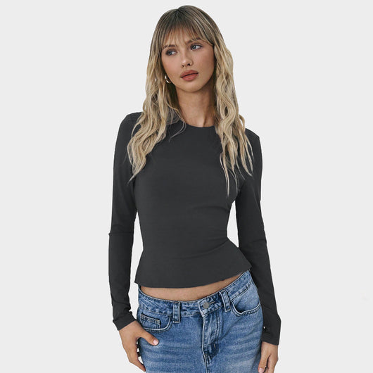 Blusa Cropped Hueca Tendencia Otoño Invierno Diseño Moderno - Image 5