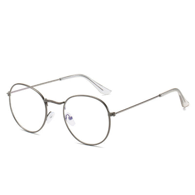 Gafas Retro Coreanas de Marco Pequeño con Espejo Plano y Metal