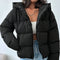 Chaqueta Puffer Oversized Coreana Gruesa con Capucha para Mujer