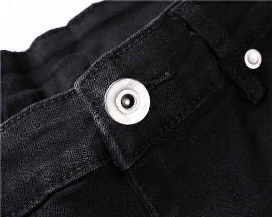Jeans Slim Fit Azul con Corte en Rodilla y Diseño Spray Pintado - Image 20