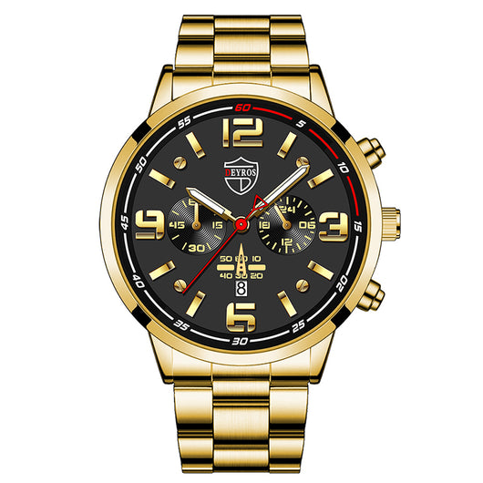 Reloj de Cuarzo para Hombre con Banda de Acero y Calendario Luminoso - Image 14