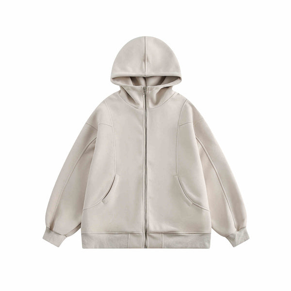 Sudadera Holgada con Capucha y Cuello Alzado para Mujer