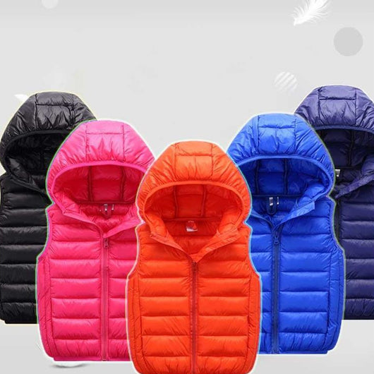 Chaleco Térmico Acolchado con Capucha para Niños - Algodón Duradero