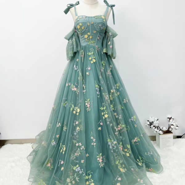 Vestido Hermanas Floral Hombro Descubierto