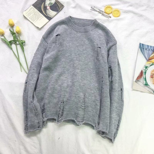 Chaqueta de Pareja Coreana con Detalles Rotos - Image 8