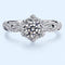 Genuine Moissanite Luxury Inlaid Romantic First Snow Diamond Ring 520plum blossoms 2carat Size9