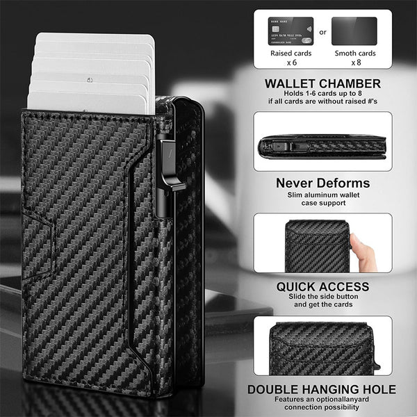 Billetera Tipo Clip Multifuncional para Hombre - Organizador de Tarjetas