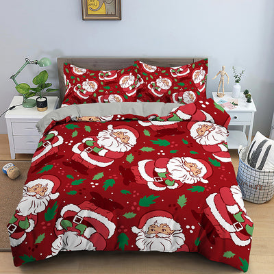 Juego de Cama Navideño Papá Noel Rojo - Diseño Digital 3 Piezas - Image 13