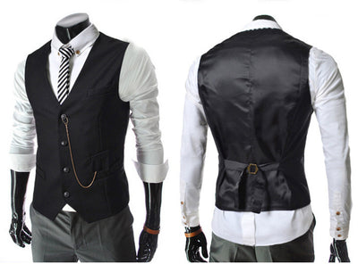 Chaleco Slim Ejecutivo para Hombre con Cadena Metálica - Image 7