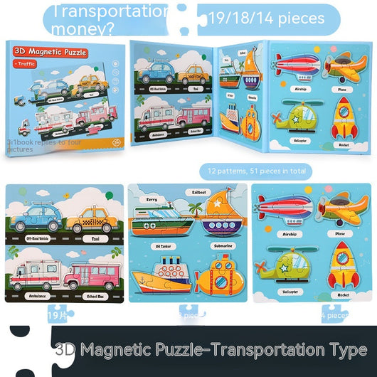 Puzzle Magnético 3D de Libros Plegables Avanzado para Niños - Image 7