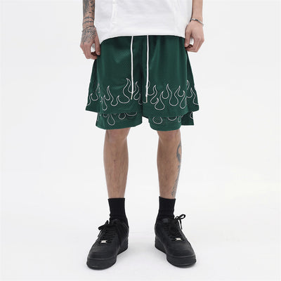 Shorts Deportivos Hombre con Diseño Flama Bordada - Tendencia 2024 - Image 18