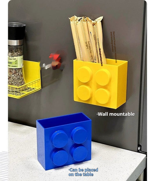 Organizador Magnético de Refrigerador con Soporte para Plástico y Pajillas - Image 8