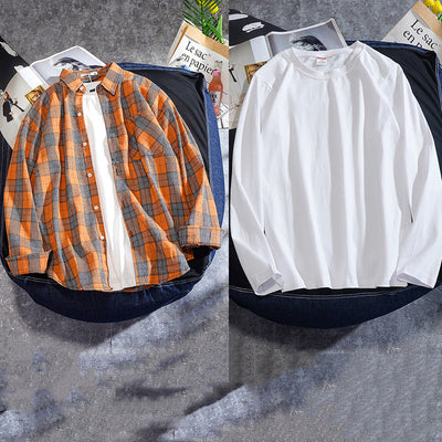 Camisa Cuadriculada Clásica para Hombre - Manga Larga Primavera Otoño - Image 19