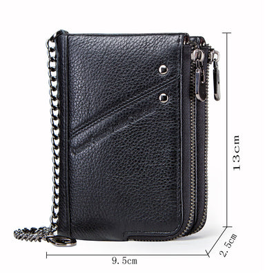 Monedero de Cuero Premium con Doble Cierre para Hombre - Image 3