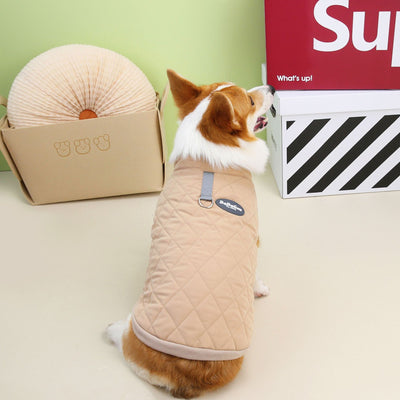 Abrigo Acolchado para Corgi Otoño Invierno con Diseño de Diamantes - Image 3