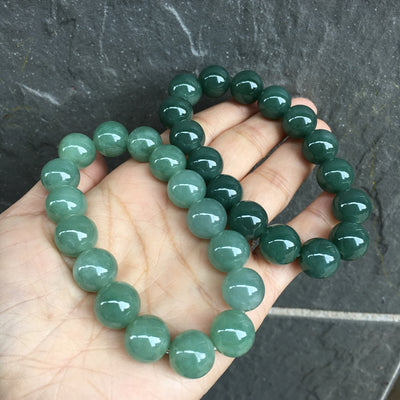 Pulsera y Collar de Jade con Cuentas de Aceite Helado - Image 10