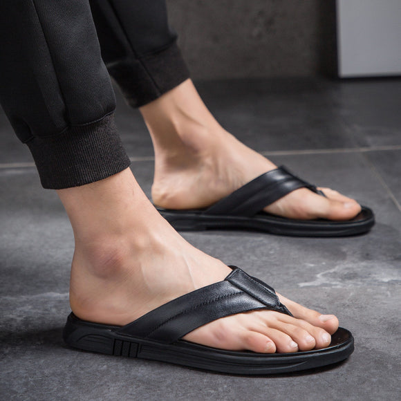 Sandalias de Cuero para Hombre - Chanclas de Playa Cómodas y Elegantes