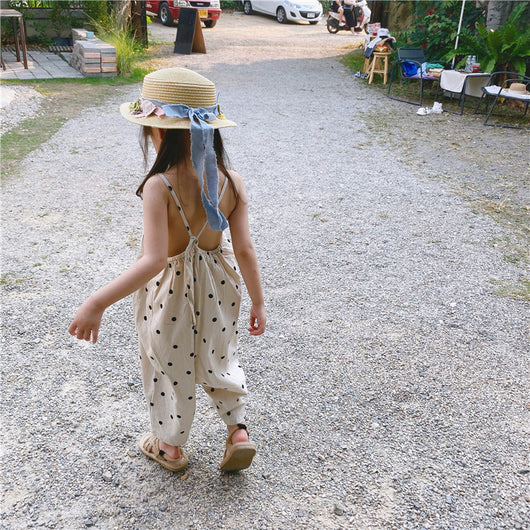 Jumpsuit de Pierna Ancha con Tirantes para Niña - Image 5