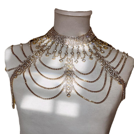 Cadena de Hombro Multicapa con Rhinestones Personalizados para Vestidos Formales - Image 4