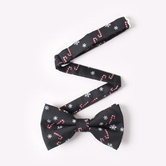 Corbata de Moño Navideño con Patrón de Árbol y Copos de Nieve - Image 9