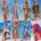 Blusa Cardigan Playero con Estampado - Falda Bikini Versátil