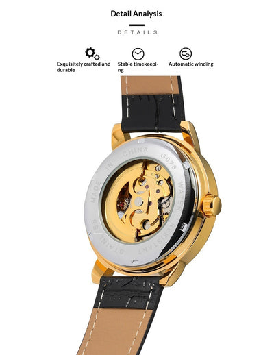 Reloj Mecánico Hombre Estilo Europeo Diseño Calado Elegante - Image 23