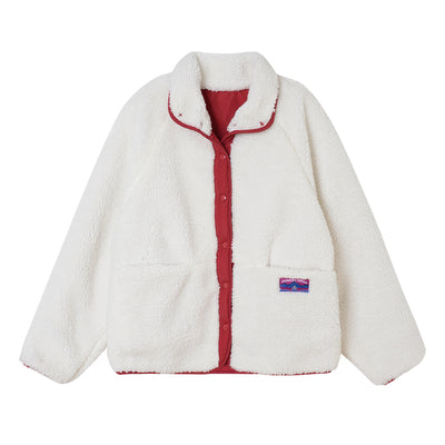 Abrigo de Lana de Cordero Gruesa para Mujer Estilo Coreano Invierno - Diseño Reversible con Cuello Alto - Image 5