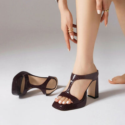 Sandalias Plataforma Tacón Grueso Punta Cuadrada para Actividades Outdoor - Image 21