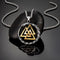 Collar Acero Inoxidable Vikingo Dragón Nórdico para Hombre