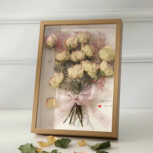 Marco Decorativo con Flores Secas Preservadas - Diseño 3D Artesanal - Image 3