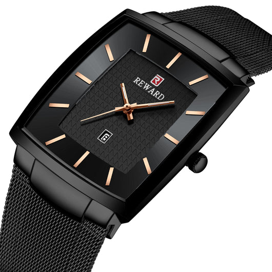 Reloj de Negocios Hombre Resistente al Agua - Correa de Malla Cuarzo - Image 6
