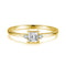 Sterling Plateado Square Zircon And Sweet Ring Dorado US5