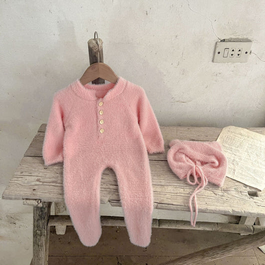 Pijama Enterizo Bebé Invierno Peluche Oso con Pies - Image 29