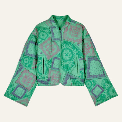 Chaqueta Acolchada de Algodón con Cierre y Estampado - Image 11