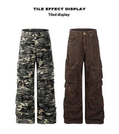 Pantalones Cargo Retro Camuflaje para Mujer - Image 11