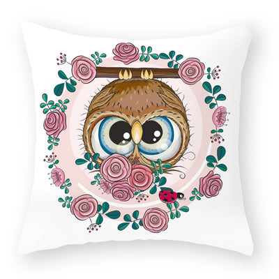 Funda de Almohada Suave con Diseño de Búho Melocotón - Image 29