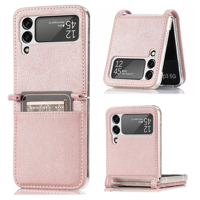 Funda Protectora de Cuero con Cartera para Teléfono Plegable Abatible - Image 5