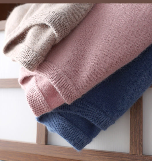 Suéter Escote V Lana Estilo Coreano - Polera Base Versátil - Image 32