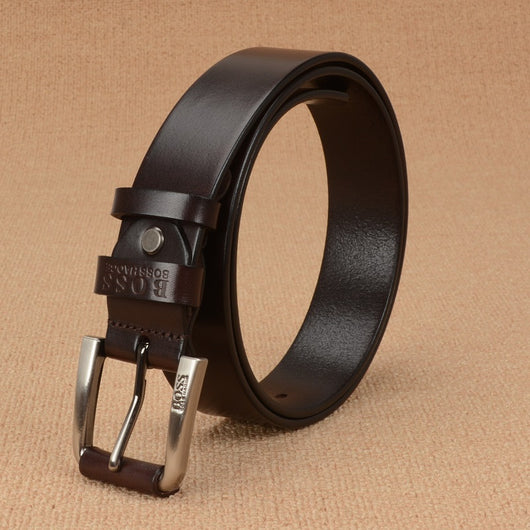 Cinturón de Cuero Genuino para Hombre con Hebilla de Pasador - Image 31