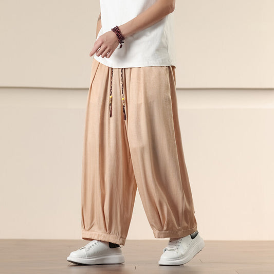 Pantalones Harem Retro Sueltos Talla Grande para Hombre