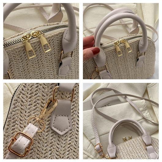Bolsa Mensajera Tejida Portátil de Estilo Casual - Image 17