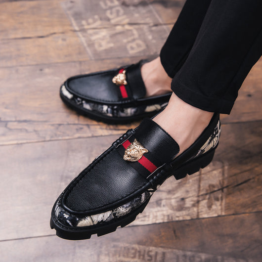Mocasines Hombre Tendencia Coreana Bloques de Color Personalidad - Image 3