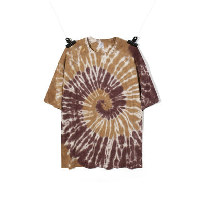 Playera Tie-Dye Suelta con Contraste Psicodélico de Manga Corta - Image 9