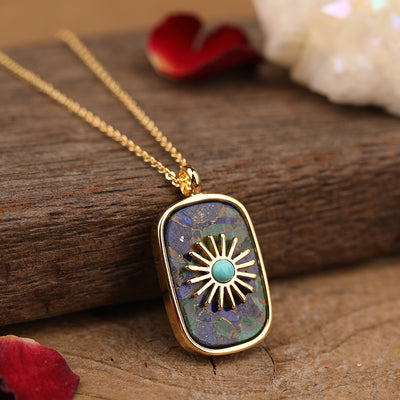 Colgante de Piedra con Girasol Pavé para Mujer - Image 22