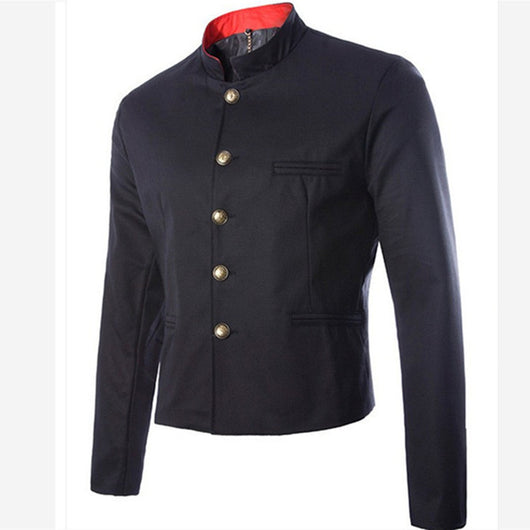 Chaqueta Casual Cuello Mao Estilo Coreano para Hombre - Image 5