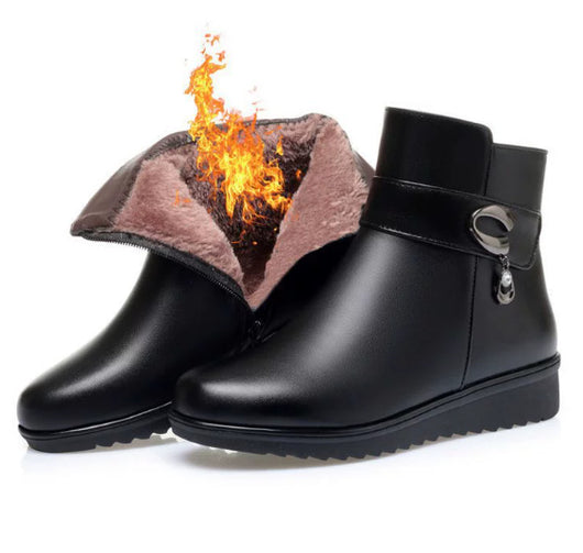 Botas Cálidas de Cuña Baja para Mamá con Forro Polar - Image 6