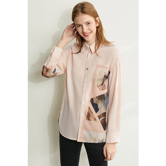 Blusa de Gasa Estampada con Diseño Moderno para Mujer - Image 3